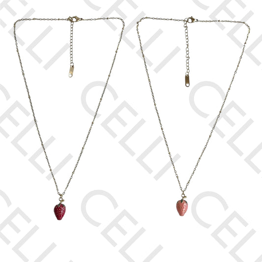 Colar de aço - morango