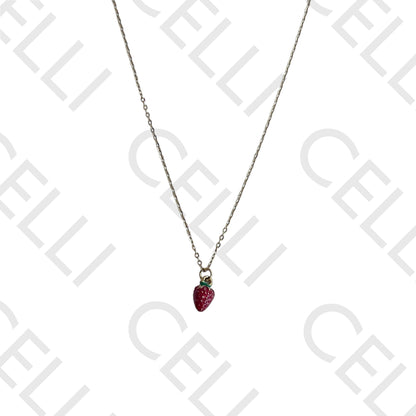 钢制项链 - 迷你草莓