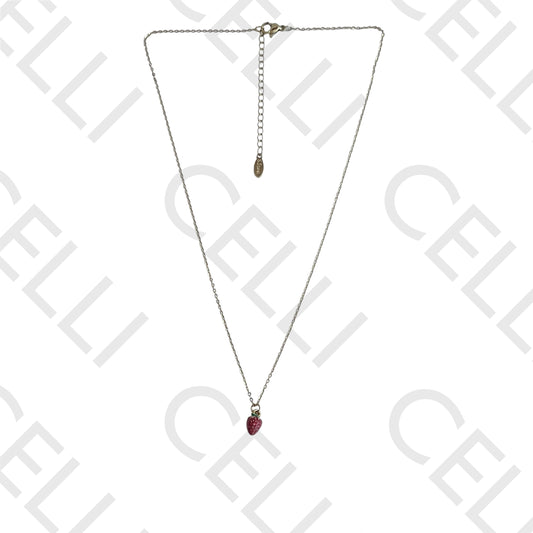 Colar de aço - morango mini