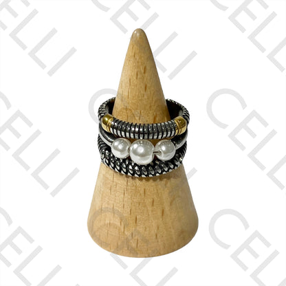 Anillo de acero (doble color)