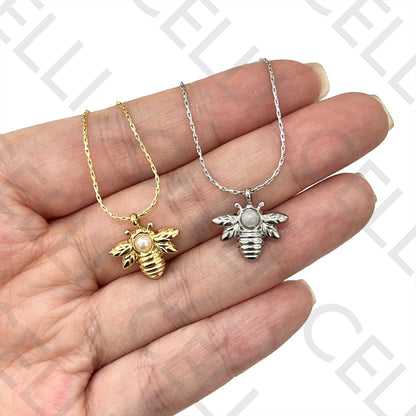 Steel Necklace - Bee