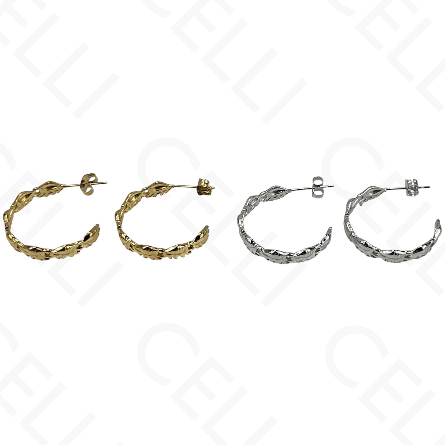 Steel Earring - Resin Shell