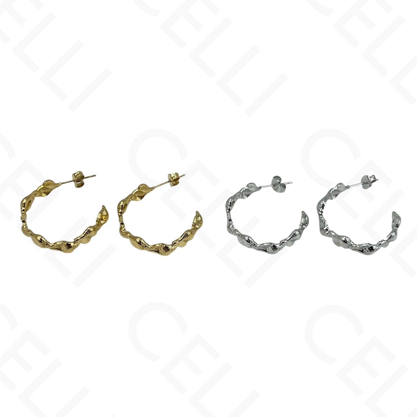 Steel Earring - Resin Shell