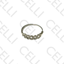 Cargar imagen en el visor de la galería, Anillo de acero - cadena con diamantes
