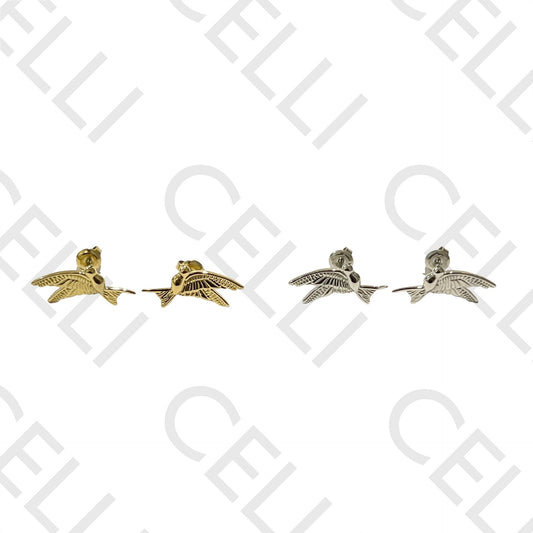 Pendiente de acero - colibrí/colibrí