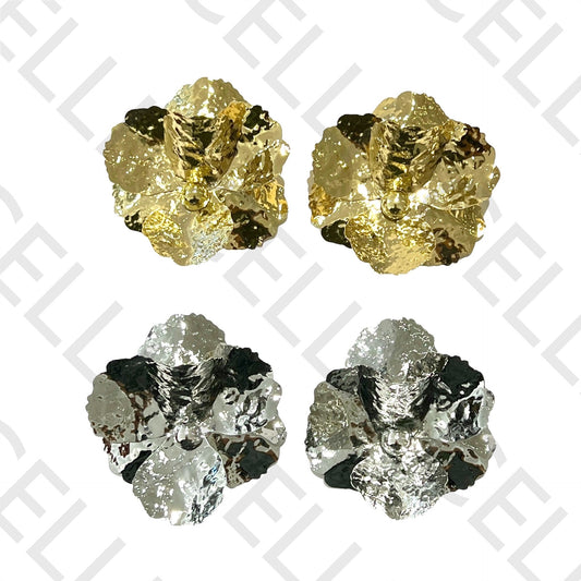 Pendiente de acero - flor grande