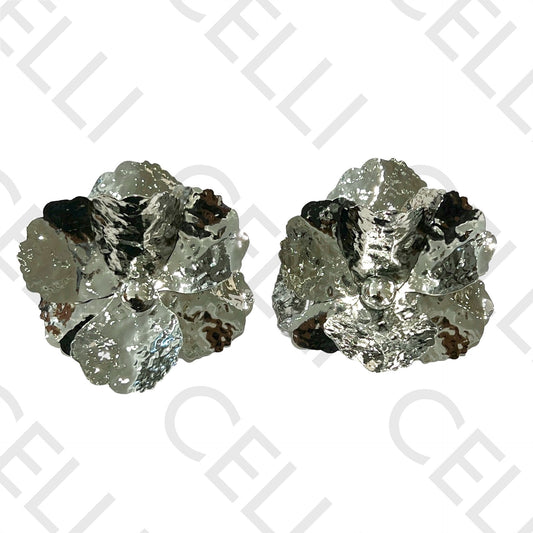 Pendiente de acero - flor grande