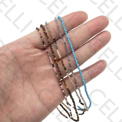 不锈钢项链 - 天然石材 2mm