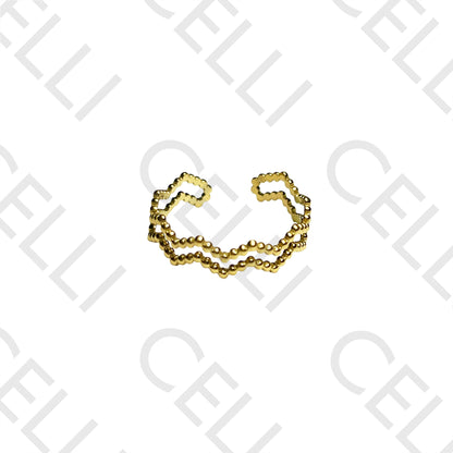 Steel Ring - Double Zig Zag Detail