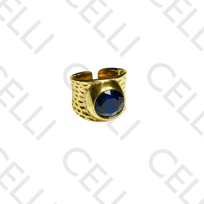 Steel Ring - detailed with brilliant