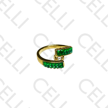 Steel Ring - with diamonds