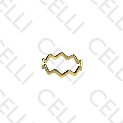 Anel de Aço (finos) - zig zag