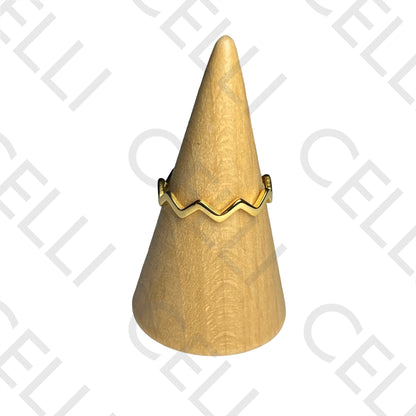 Anel de Aço (finos) - zig zag