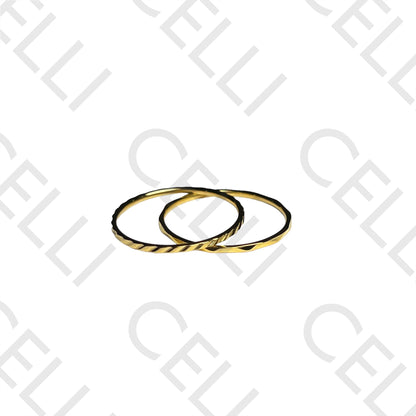 Anillo de acero (fino) - juego de 2 detallado