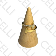 Cargar imagen en el visor de la galería, Anillo de Acero (fino) - TT con diamantes
