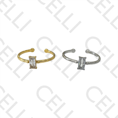 Steel Ring - Bright Rectangular