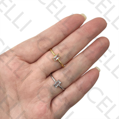 Steel Ring - Bright Rectangular