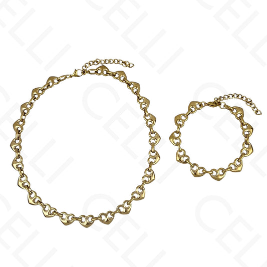 Steel Earring - oval with resin