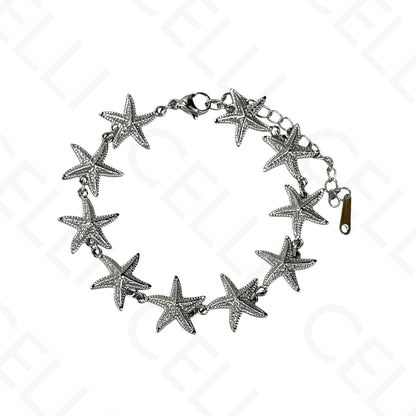 Steel necklace - 7 saint medals