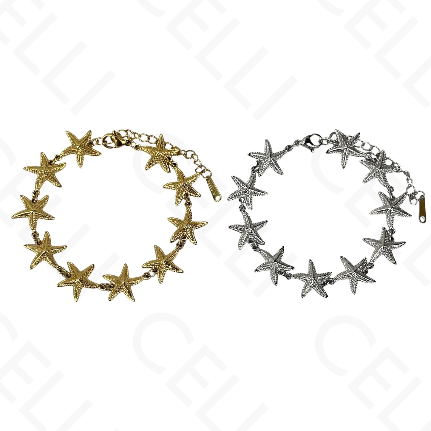 Steel necklace - 7 saint medals