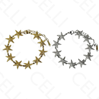 Steel necklace - 7 saint medals