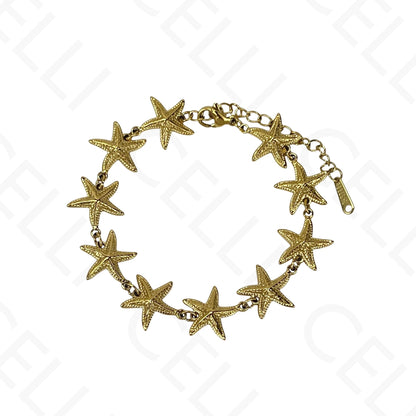 Steel necklace - 7 saint medals