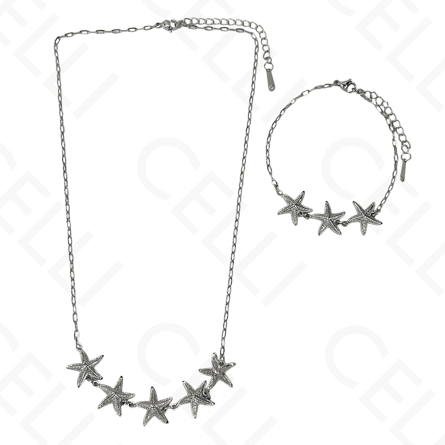 Collar de acero - 7 medallas de santas