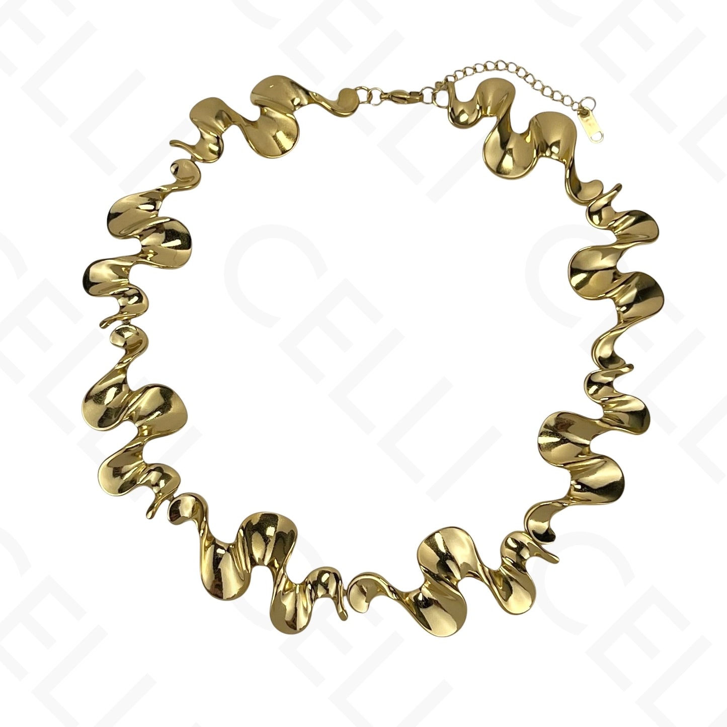 Steel necklace - 7 saint medals