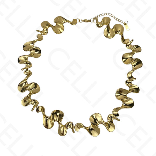 Steel necklace - 7 saint medals