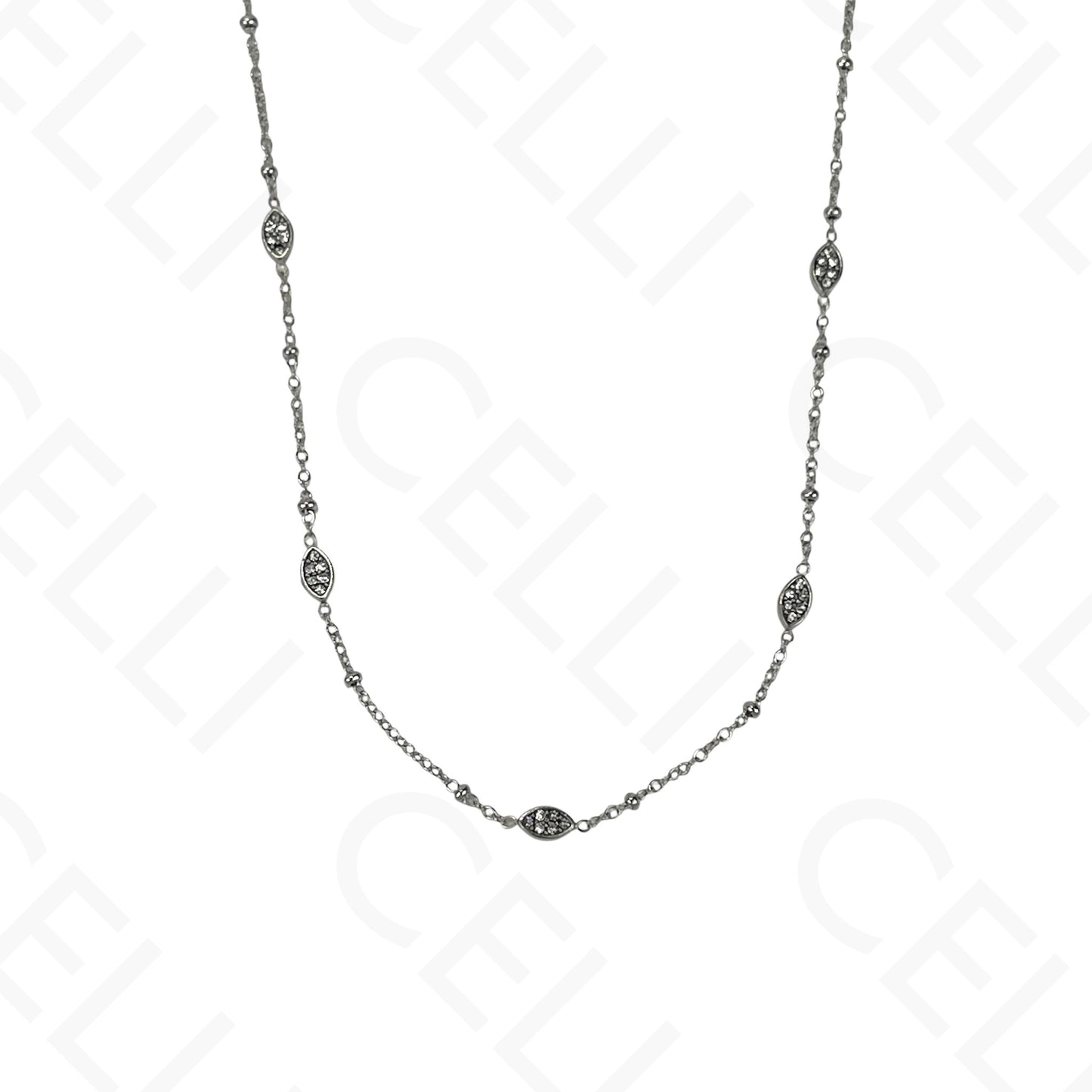 Steel necklace - 7 saint medals