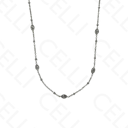 Steel necklace - 7 saint medals