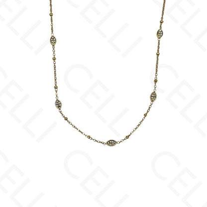 Steel necklace - 7 saint medals