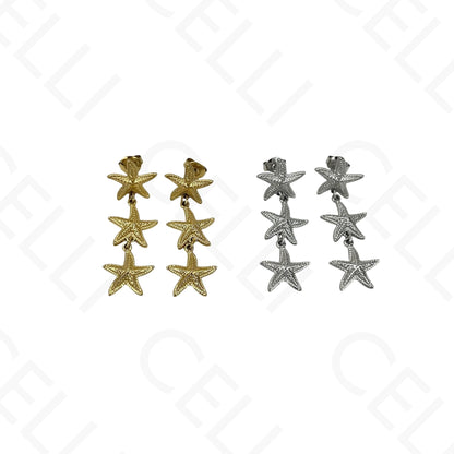 Brinco de aço - estrelas do mar
