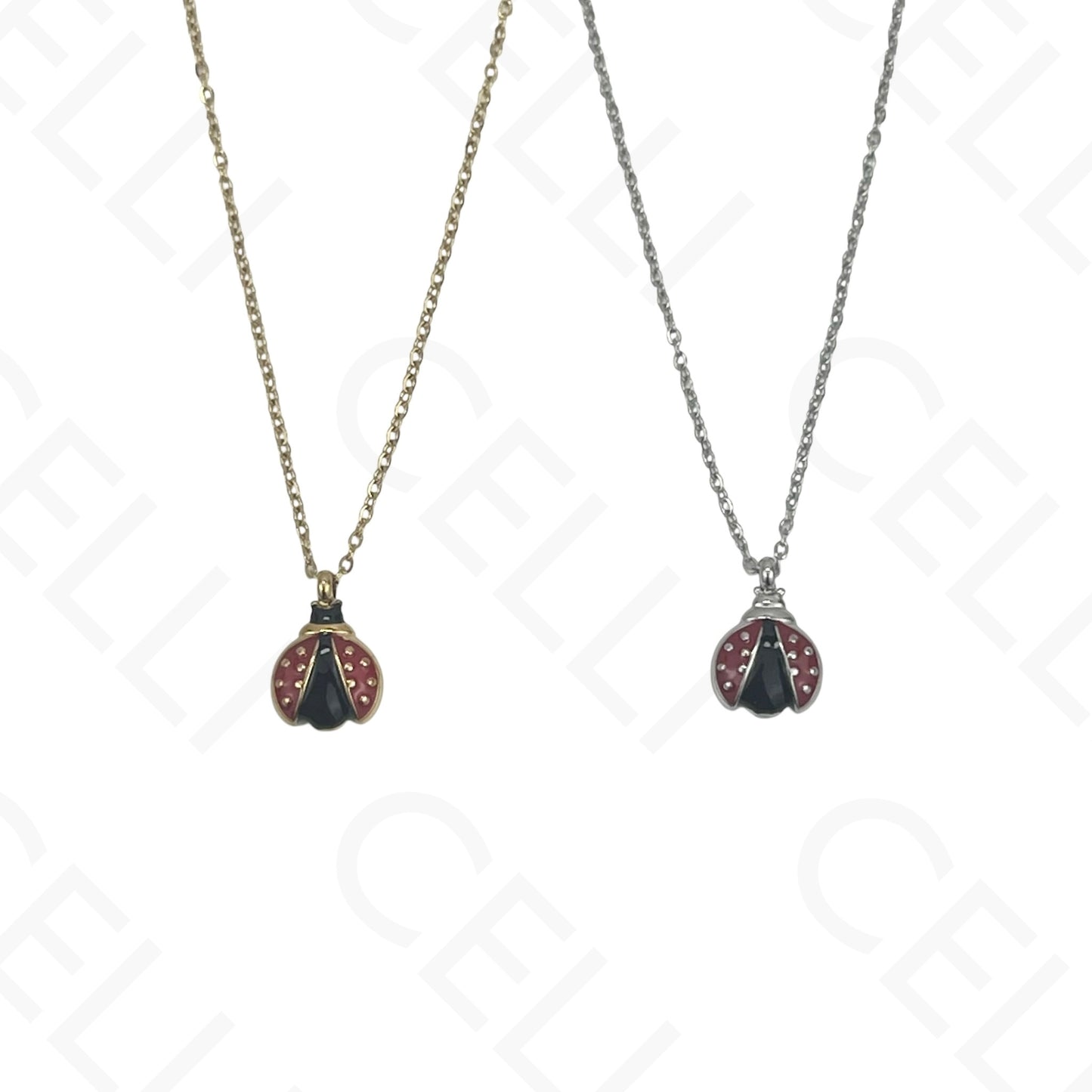 Steel Necklace - Ladybug