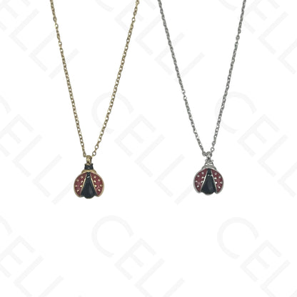 Steel Necklace - Ladybug