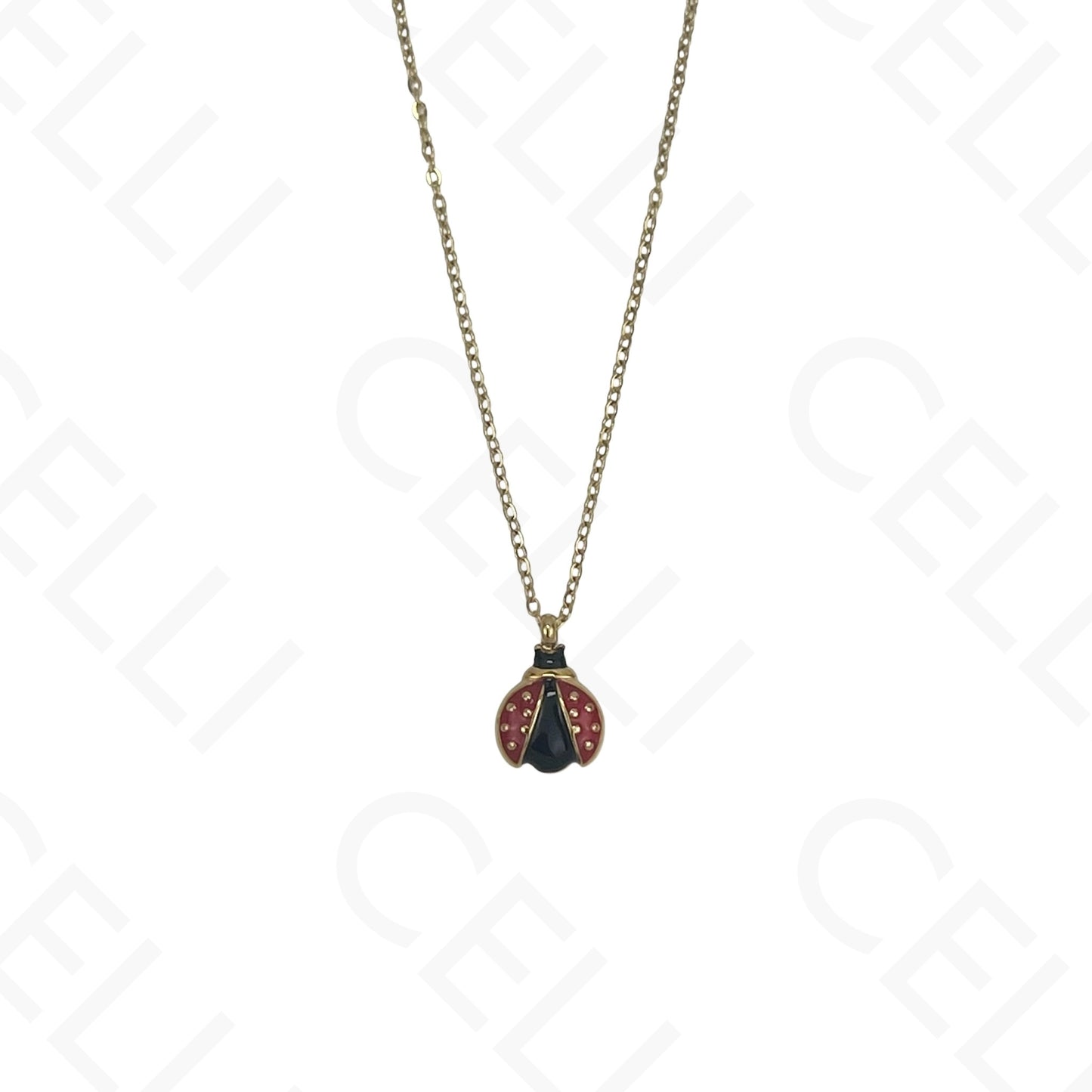 Steel Necklace - Ladybug