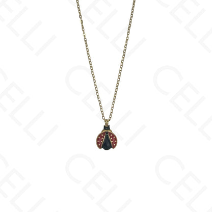 Steel Necklace - Ladybug