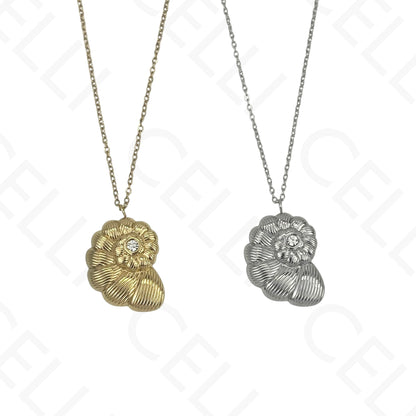 Steel Necklace - Conch Shell