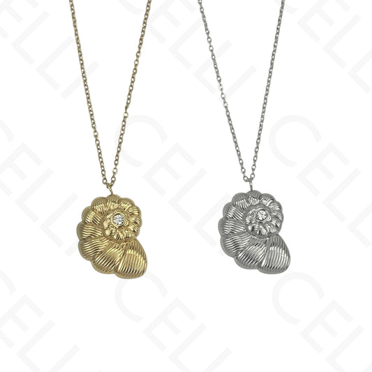 Collar de acero - concha caracol