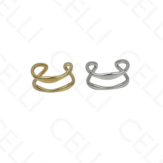 Anillo de Acero Ajustable - doble