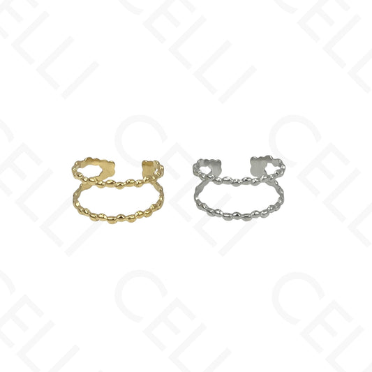 Anillo de Acero Ajustable - doble