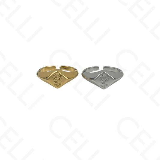 Anillo de Acero Ajustable - rosa