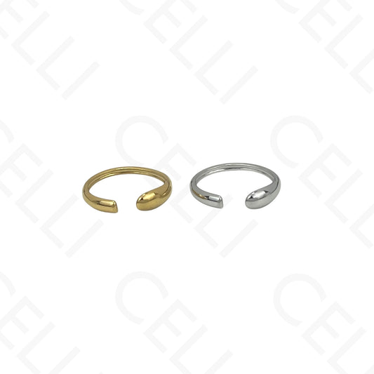 Anillo de Acero Ajustable - liso