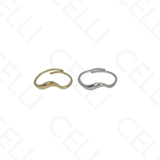 Anillo de Acero Ajustable - ondulado