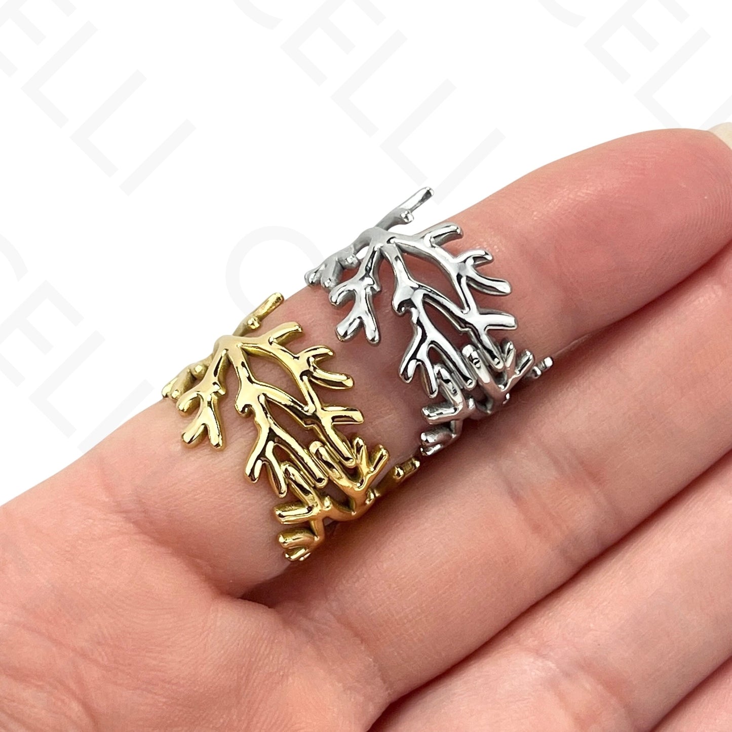 Adjustable Steel Ring - seaweed