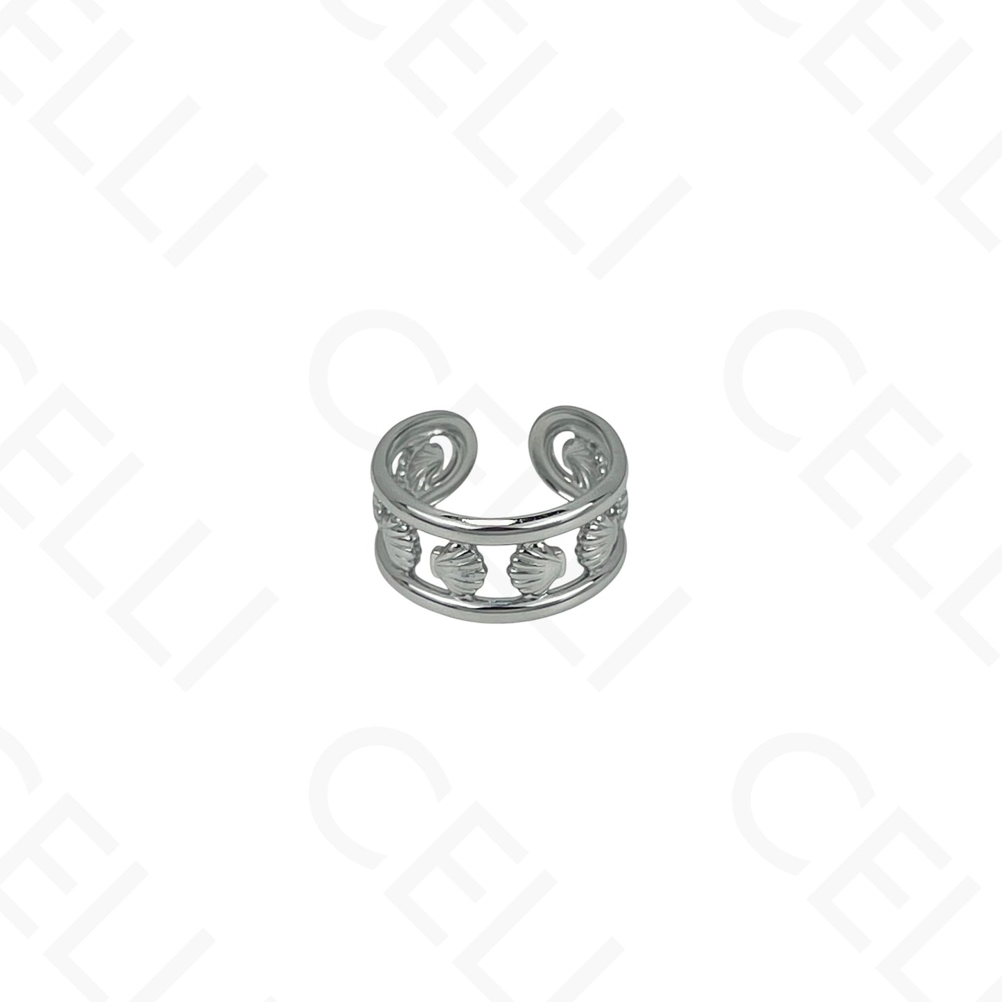 Anillo de Acero Ajustable - conchas