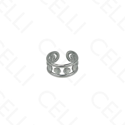Anillo de Acero Ajustable - conchas