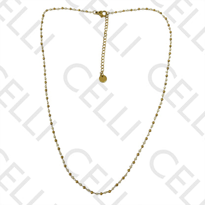 Colar de Aço simples - missangas miyuki