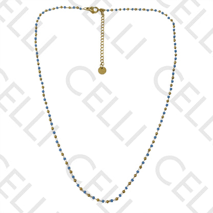 Colar de Aço simples - missangas miyuki