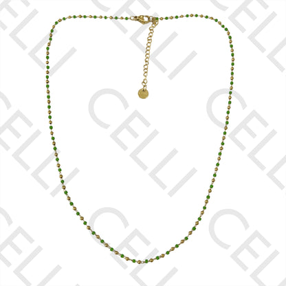 Colar de Aço simples - missangas miyuki